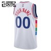 Philadelphia 76ers Custom Nike 2024-25 City Edition Valkoinen Lasten Pelipaidat Swingman